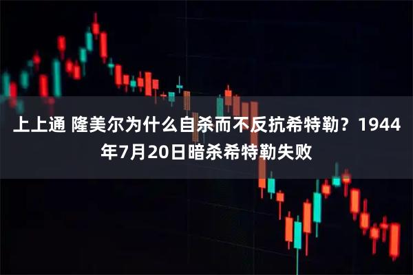 上上通 隆美尔为什么自杀而不反抗希特勒？1944年7月20日暗杀希特勒失败
